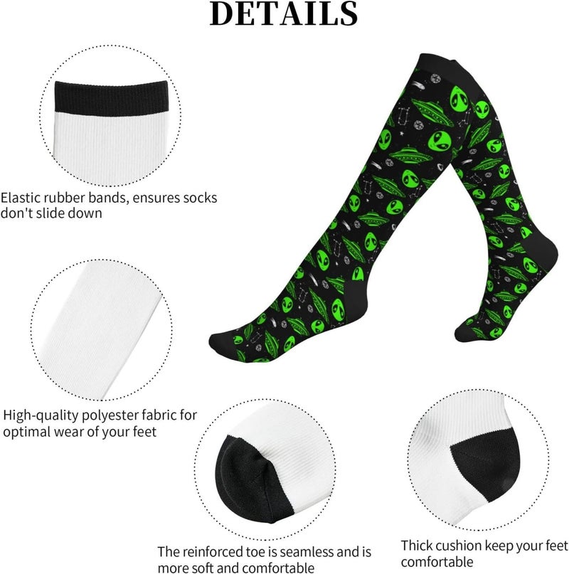 bassyil Compression Socks for Women & Men Circulation 15-20 mmHg Knee High Best Support for Nurses Travel Running Athletic - Image 5
